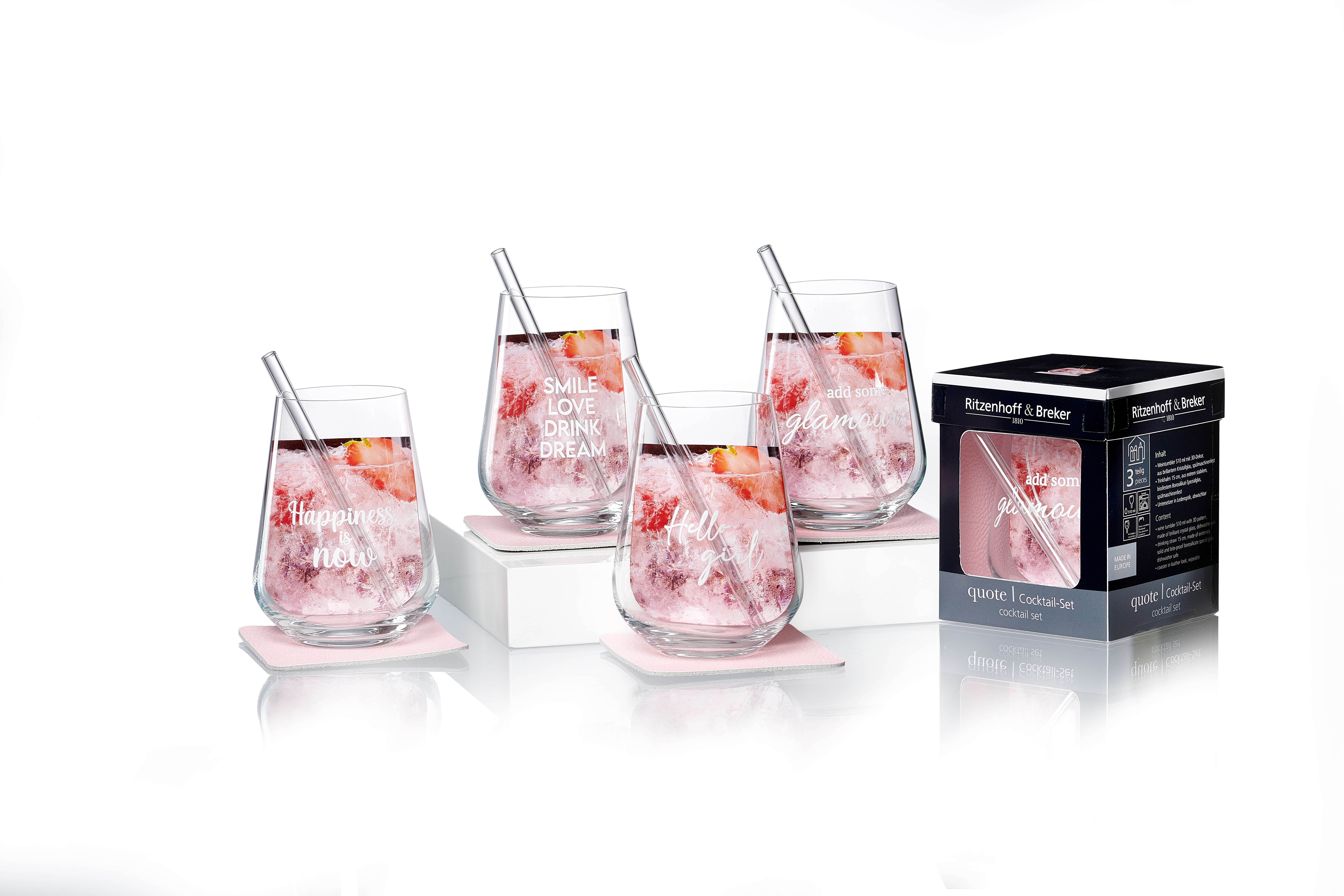 Ritzenhoff & Breker - Cocktailglas 540ml 3 tlg. Set Glamour Quote